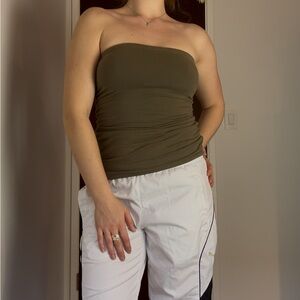 Y2k Olive Green Tube Top